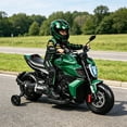 thumbnail image 5 of LIGIANT Kids Electric Motorcycle Diavel for Bentley V4 WV4 24V 2WD Dual Motor Bluetooth Green, 5 of 8