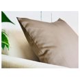 thumbnail image 5 of 26x26 Inches Faux Silk Square European Shams, Zipper Closure, Sand (Set of 2), 5 of 7