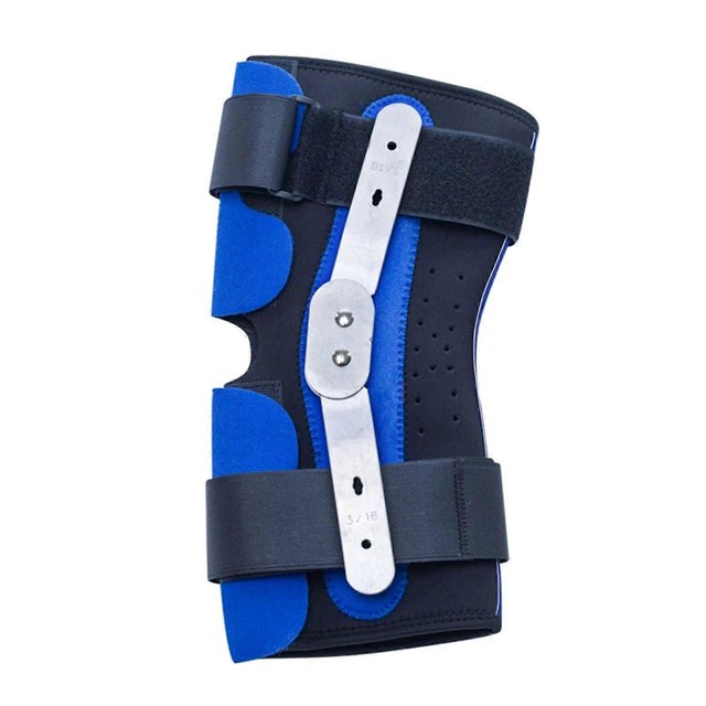 Hinged Knee Brace For Women And Men Adjustable Sport Knee Support With Side Stabilizers Open Patella Wrap