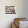 thumbnail image 2 of White Horses Canvas Wall Picture - Horses Running on the Beach Art Painting with Sunset Wild Animals Artwork Picture for Office Kitchen, 2 of 3