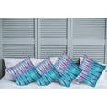 thumbnail image 6 of Ambesonne Ombre Throw Pillow Cover 4 Pack, Retro 60's Style Hippie, 18", Blue Pink, 6 of 6