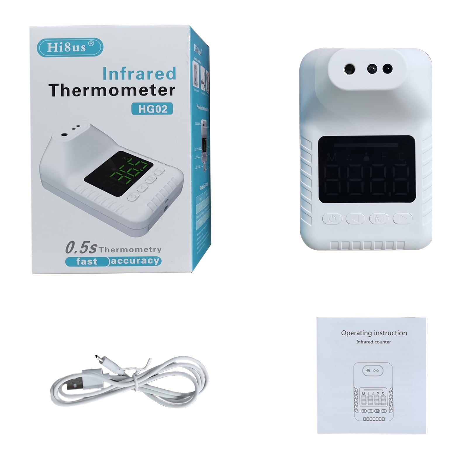 Digital Thermometer Infrared Distance hi8us Measure Temperature Fever 