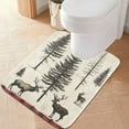 thumbnail image 2 of Yayeee Bath Rugs for Bathroom Floor Set of 2 Non Slip Fluffy Soft Absorbent Mat, Black Deer, 2 of 7