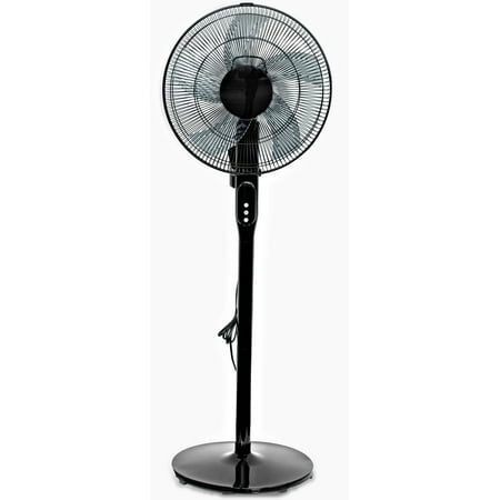 Pelonis 16" Pedestal Fan, 12-Speed, Remote, LED, Adjustable