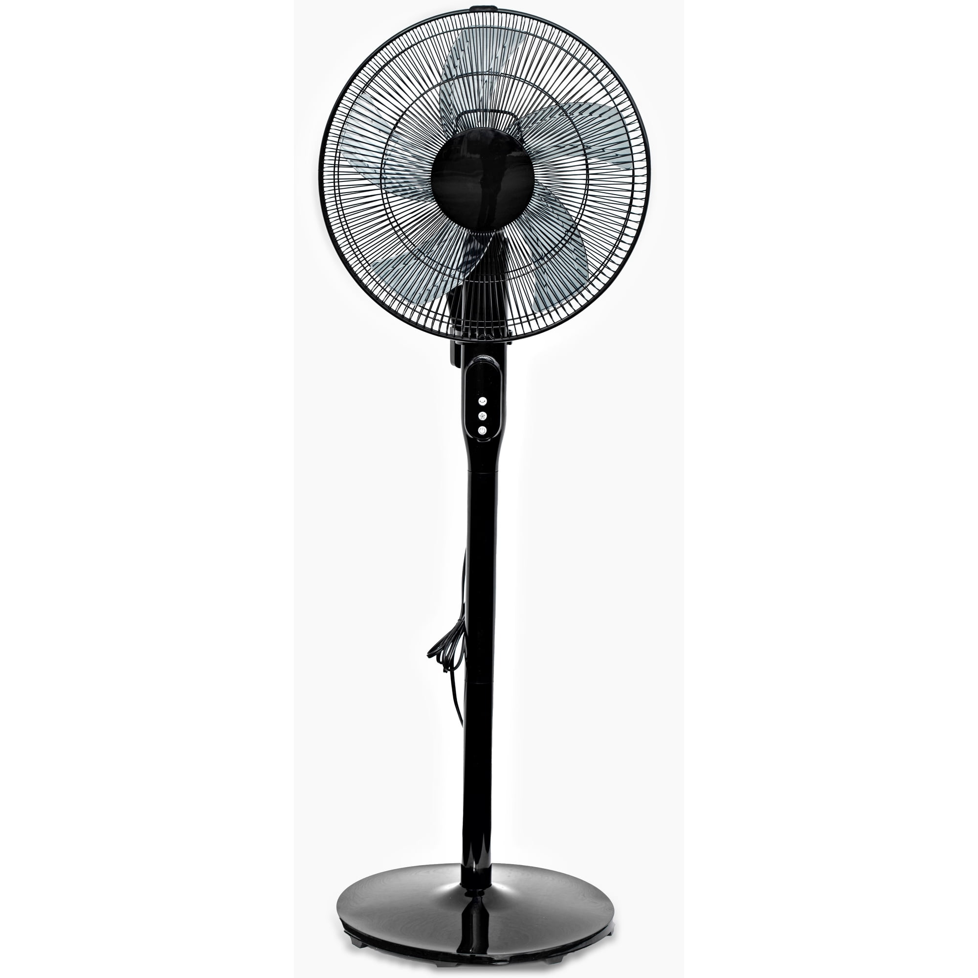 Pelonis 16  12-Speed Adjustable Height Quiet Pedestal Fan with Digital Display & Remote Control  PSPF18AR40B  New  Black