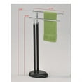 thumbnail image 3 of Inroom Furniture Designs BS-1519 Towel Rack - Chrome & Dark Grey, 32 x 15 x 7 in., 3 of 3