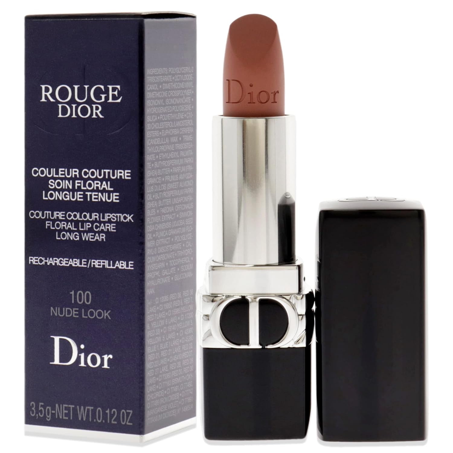 Christian Dior Rouge Dior Couture Lipstick Matte - 100 Nude Look 0.12 oz Lipstick (Refillable)