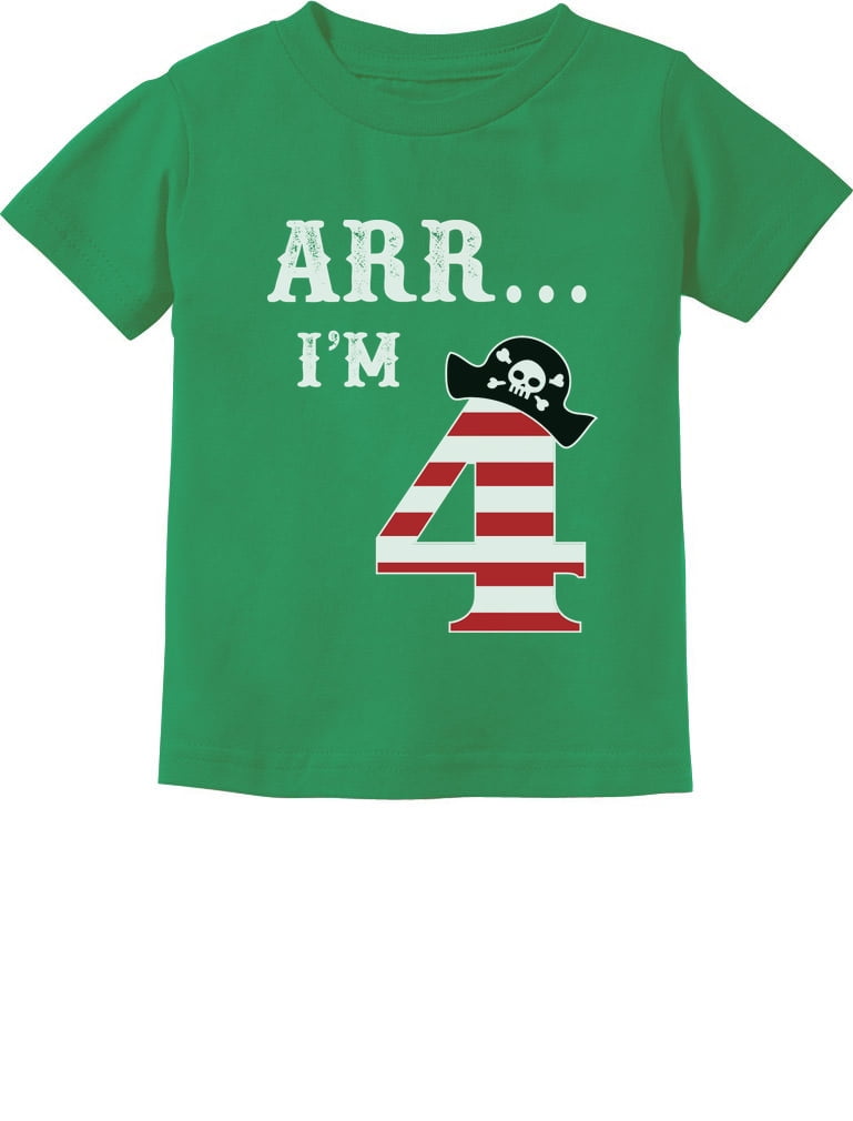 4th Birthday 4 Year Old Kids Captain Funny Gift T-Shirt Cute