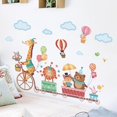 thumbnail image 3 of Animales globos aerostáticos nubes etiqueta de la pared para la pared de la habitación de los niños D, 3 of 4