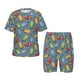thumbnail image 1 of Balery Fruit Ice Cream Conjunto de Pijama Infantil de Manga Corta con Estampado – Ropa de Dormir de Algodón Suave-Large, 1 of 6