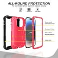 thumbnail image 2 of SaniMore for iPhone 14 Pro Max 6.7" 2022 Case with Hidden Bracket Rugged Heavy Duty Protective [Hard PC Back + Silicone Bumper] Shokcproof Anti-drop Tri-layer Hybird Armor Shell, Black + Rose, 2 of 7