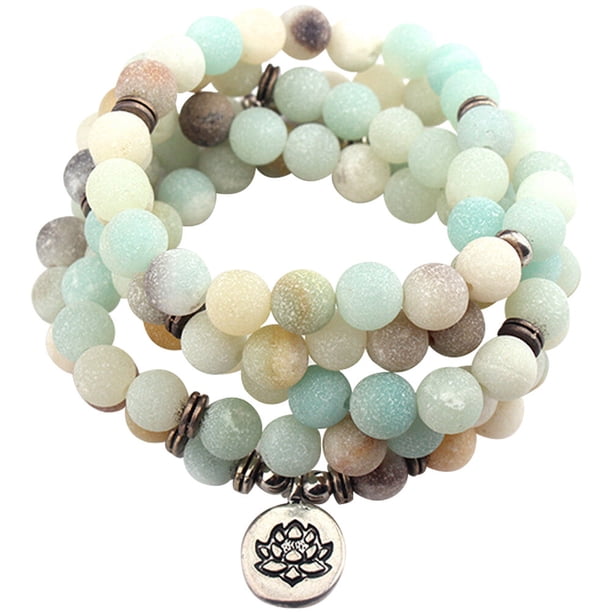 GOOHOCHY Collar Pulsera Collar de Cuentas Collar de Piedras Naturales Pulsera Decorativa