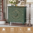thumbnail image 3 of HLR 32" W Mid Century Modern Accent Cabinet with 2 Doors, Sideboard Buffet with Storage, Green., 3 of 7