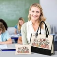 thumbnail image 6 of Canvas Tote Bag Makeup Bag for Women - Personalized Teacher Appreciation Gifts, 6 of 7