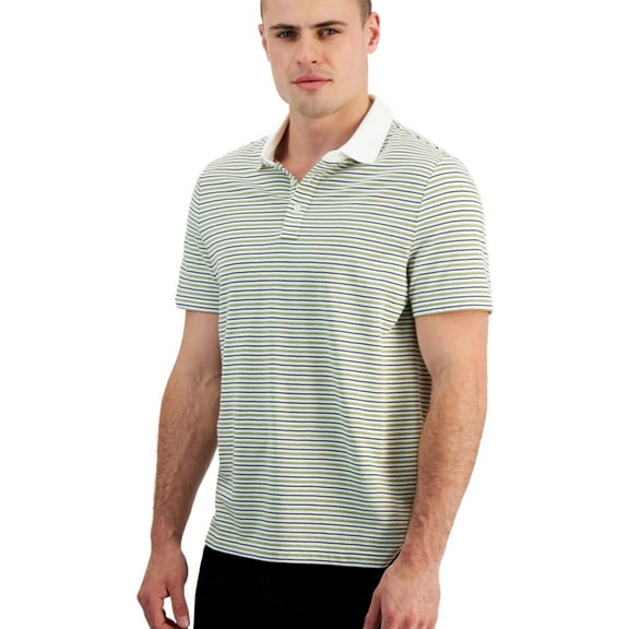 Michael Kors Mens Striped Polo Shirt, Multicoloured, XX-Large