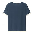 thumbnail image 5 of Leey-World Men's T-Shirt Short Sleeve Crew Neck Textured Shirts Classic Knit Pullover Tees Men Tshirt(Navy,3XL), 5 of 6