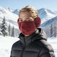 thumbnail image 2 of Unique Bargains 1 Pc Two-in-one Face Mask Windproof Balaclava for Cycling Red, 2 of 6