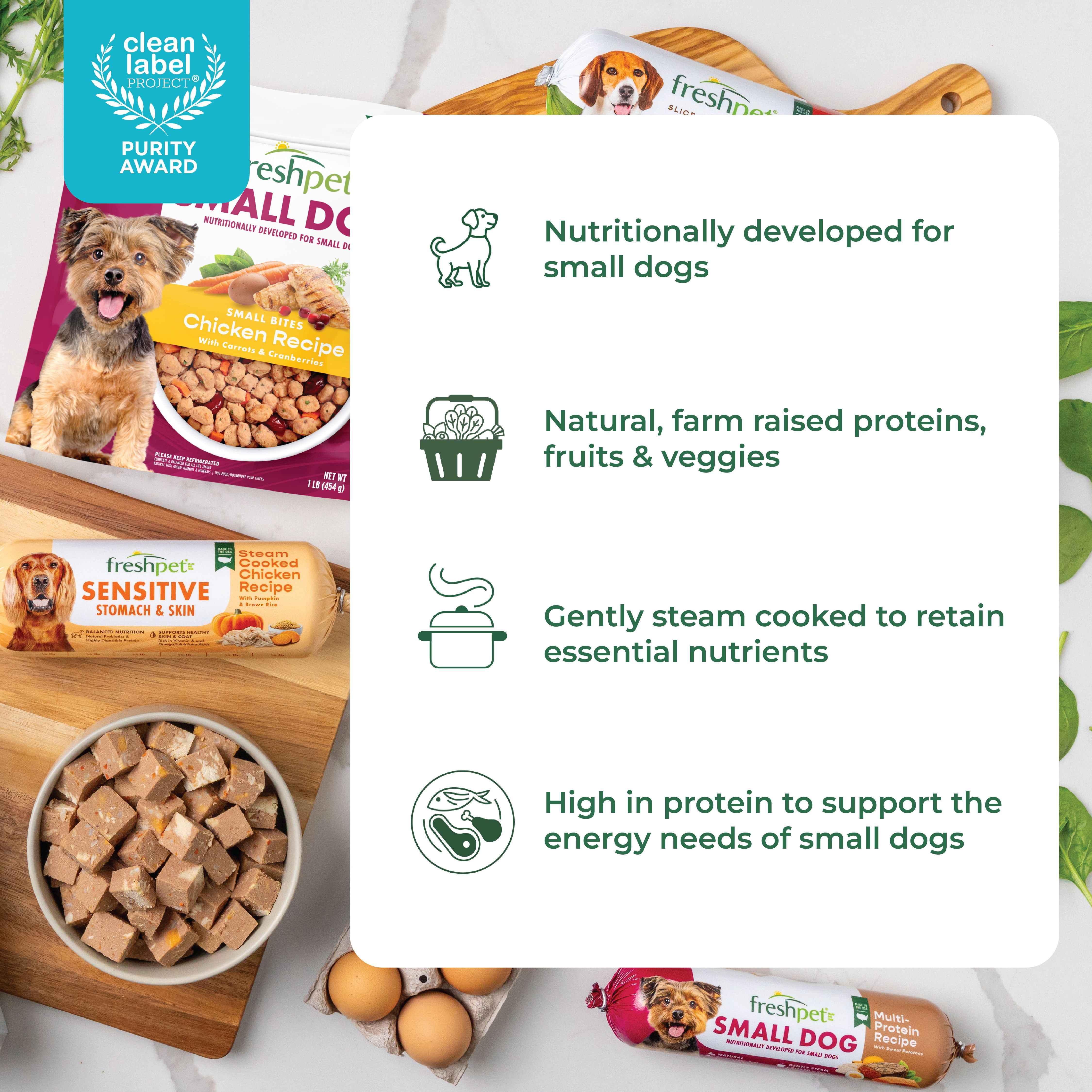 Freshpet Fresh Dog Food, Small Dog Chicken and Turkey Recipe Roll
