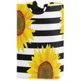 thumbnail image 1 of SHILIU-Sunflowers Striped Laundry Basket Collapsible Laundry Hamper with Handle Foldable Laundry Bin, 1 of 4