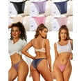 thumbnail image 5 of IF YOU Seamless Underwear For Women No Show Stretch Adjustable Bikini Panties Silky Lace Invisible Hipster Cheeky 6 Pack, 5 of 5