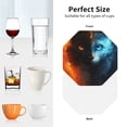 thumbnail image 7 of Bingfone Vintage Red And Blue Fire Cat Leather Drinks Coasters with Set of 6,Suitable for Home Kitchen,Coffee Cup Coasters Home Gift, 7 of 7