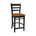 thumbnail image 5 of 36" x 36" Solid Wood Counter Height Table in Black/Cherry & 4 Emily Stools, 5 of 7
