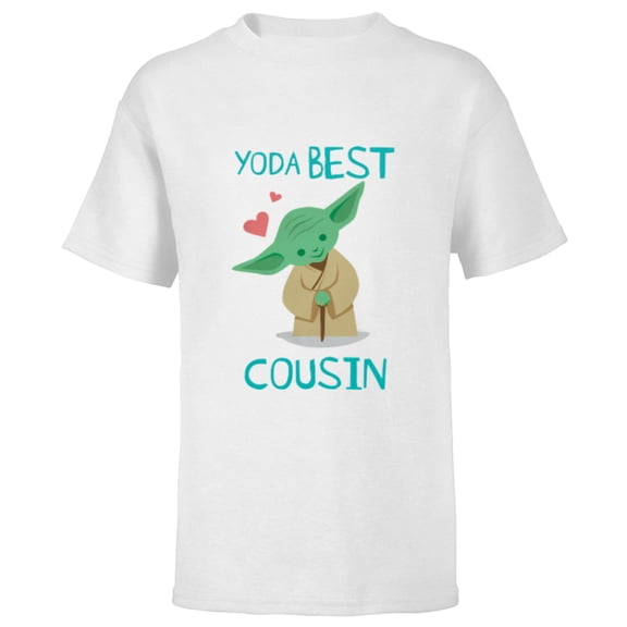 Star Wars Yoda Best Cousin Yoda Chibi Portrait Family- Short Sleeve T-Shirt for Kids - Customized-White