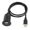 thumbnail image 1 of Single Port Dual USB 2.0 Male To USB 2.0 Female, ABS Material USB Dash Mount Cable Waterproof Wide Applicability  For Ship, 1 of 8