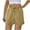 Khaki, variant on Cotton Linen Shorts for Women Drawstring Waisted Beach Shorts High Waisted Short with Pockets Casual Vacation Wear Womens Summer Shorts Clearance