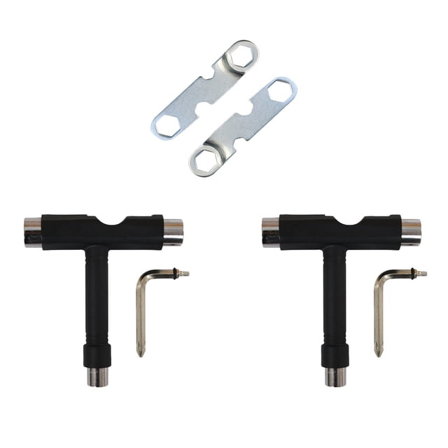 Mobutofu 4 Pcs Kit d'Outils de Planche à Roulettes Clé de Skate et Clé Allen pour Ajuster les Roues 3.93x4.32x0.79 Pouces