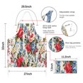 thumbnail image 7 of Pioneer Flower Floral Print Pattern Apron-Garden Aprons for Women with Pockets-Cotton Linen Waterproof Kitchen Cooking Gardening Aprons Adjustable for Kitchen,Cooking,BBQ and Salon 33x27 Inch, 7 of 7