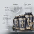 thumbnail image 5 of Set of 4 - Black Cross Urns for Cremation Ashes Large Urn XL or Small Keepsake Urns for Human Ashes & Urns for Human Ashes for Home or Burial Small Urns for Human Ashes, 5 of 12