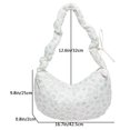 thumbnail image 2 of Bolso acolchado para axila para mujer bolso tipo cartera fruncido de gran capacidad bolso de ocio para mujer, 2 of 9