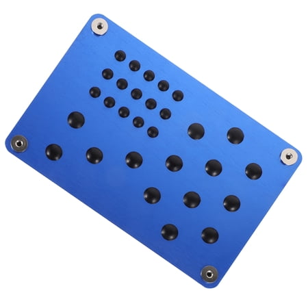 CIMAXIC Car Mat Heel Pad Blue Aluminum Alloy Anti-Slip for Driving Safety