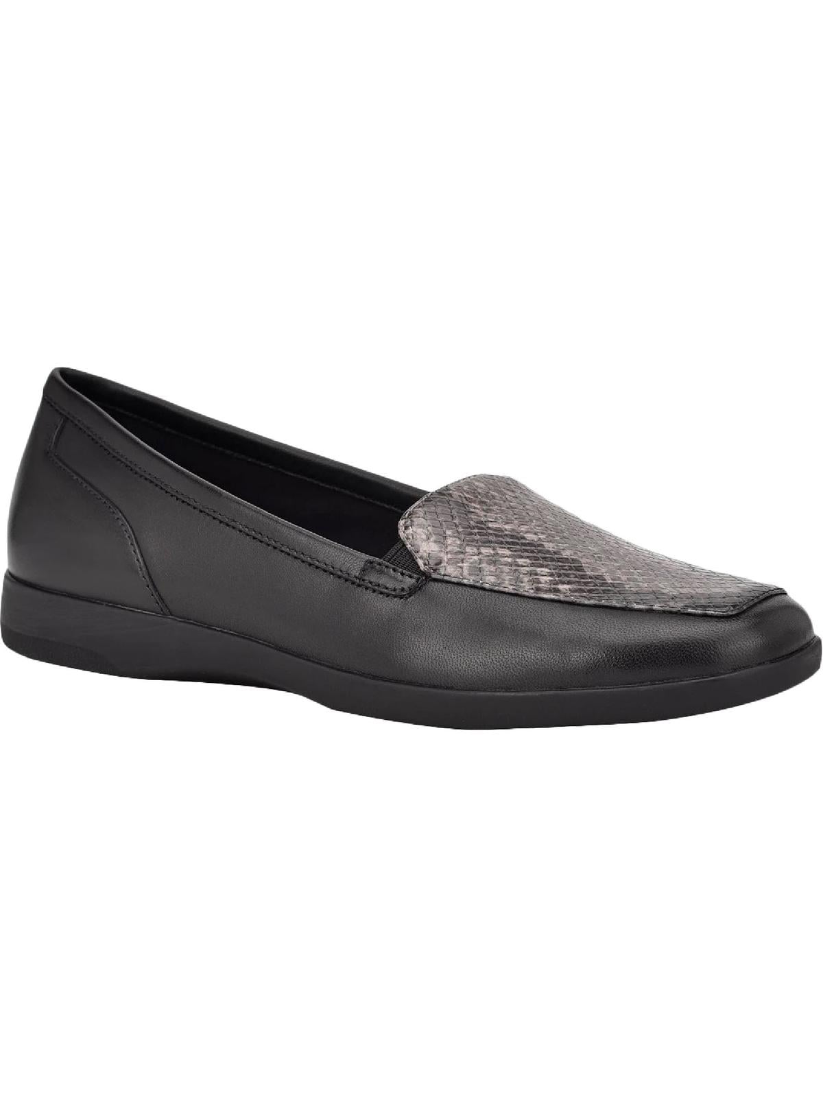 Easy Spirit Devitt 10 Women's Leather Slip On Loafers Black 7 - Walmart.com