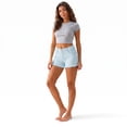 thumbnail image 4 of Jean Shorts for Women High Waisted Fringe Hem Distressed Denim Shorts Casual Stretch Summer Shorts with Pockets, 4 of 8