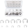 thumbnail image 1 of Internal Circlips, Internal Circlips Ring, E Clip Ring, Stainless Steel E-Clip Circlip Set, 120 Pack E-Clip Retaining Rings - Steel - 10 Sizes - Internal Snap Button, 1 of 5