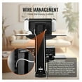 thumbnail image 5 of Wall Mounted AV Media Stand, 2 Tier Floating Shelf for Record Player - Adjustable Height, Tempered Glass Audio Rack for Stereo, Projector, Cable Management, 5 of 7