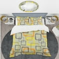 thumbnail image 2 of Designart 'Retro Square Design VII' Mid-Century Modern Duvet Cover Set, 2 of 4