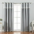 thumbnail image 7 of Best Home Fashion, Inc. Mix and Match Tulle Solid Blackout Thermal Grommet Curtain Panels (Set of 2), 7 of 7