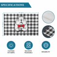 thumbnail image 6 of Groundhog Day Placemats Set of 8, Red Bow Knot Black Checkered Placemats for Dining Table, Place Mats for Kitchen Tabletop, Waterproof Wipeable Dining Table Mats Set, 6 of 9