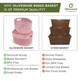 thumbnail image 4 of Oliveware Bingo Basket BPA Free Stackable Storage Organisers With Lids, For Clothes, Toys, Stationary, Set of 2 (Small) - 3.24Litere (Pink), 4 of 5