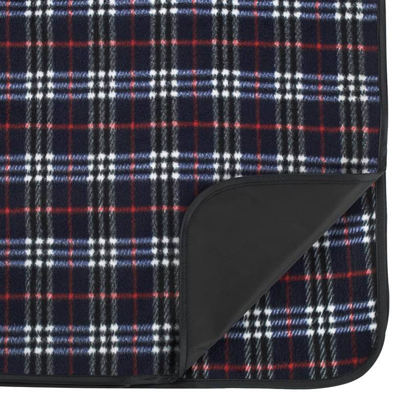 Outdoor Picnic Blanket with Waterproof Backing in Blue Plaid (Blue Plaid)