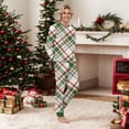 thumbnail image 6 of Yuaguia Family Matching Christmas Pajamas, Red Green White Plaid Long Sleeve Top and Plaid Lounge Pants Sleepwear Set, Festive Holiday Loungewear, Men M, 6 of 6