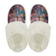 thumbnail image 2 of Chririnla Cotton Home Slippers Women Warm Gradient Dragonfly Print Fuzzy Slippers with Anti-Skid Sole for Indoor & Outdoor, 2 of 7