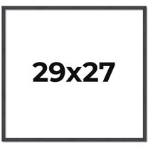 29x27 Rustic Brown Real Wood Picture Frame Width 0.75 inches | Interior Frame Depth 0.5 inches |