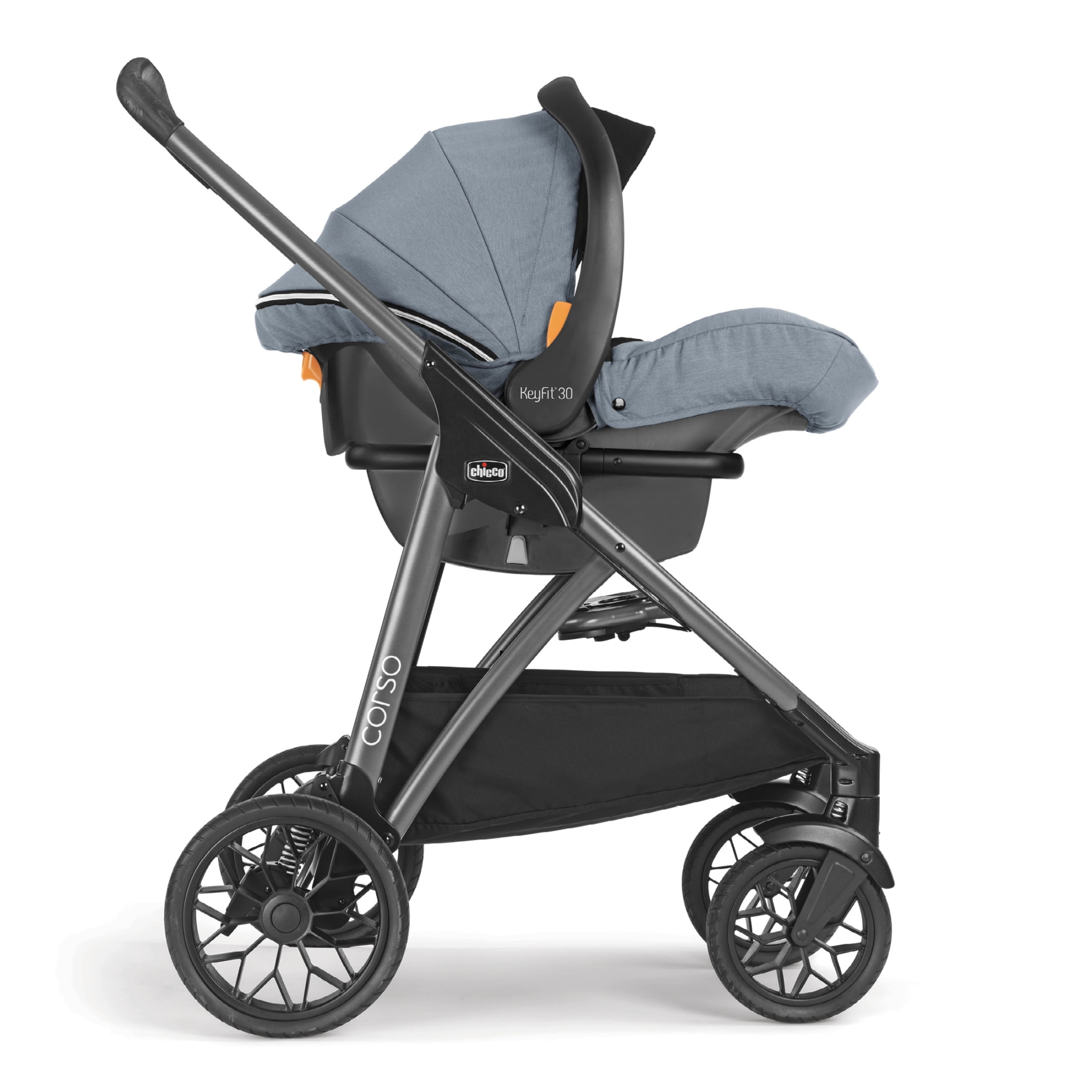 Chicco Corso Modular Travel System Stroller with KeyFit 30 Zip Infant Car Seat Hazelwood Tan Walmart