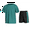 Heather Teal, variant on Essenclo Boys Athletic Shorts and Performance T-Shirt Crew Neck Boy Clothes Set, Summer Kids Outfit Size 3-16 (2 Pcs Set)