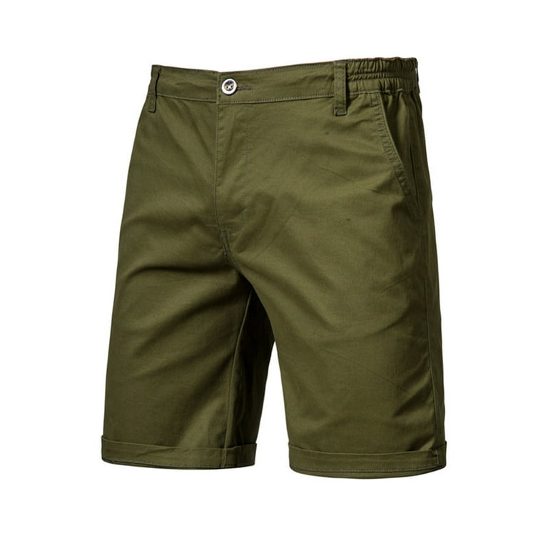 Mens elastic waist hotsell shorts with fly