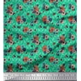 thumbnail image 1 of Soimoi Polyester Crepe Fabric Honey Bee & Floral Artistic Printed Craft Fabric by The Yard 52 Inch Wide, 1 of 1